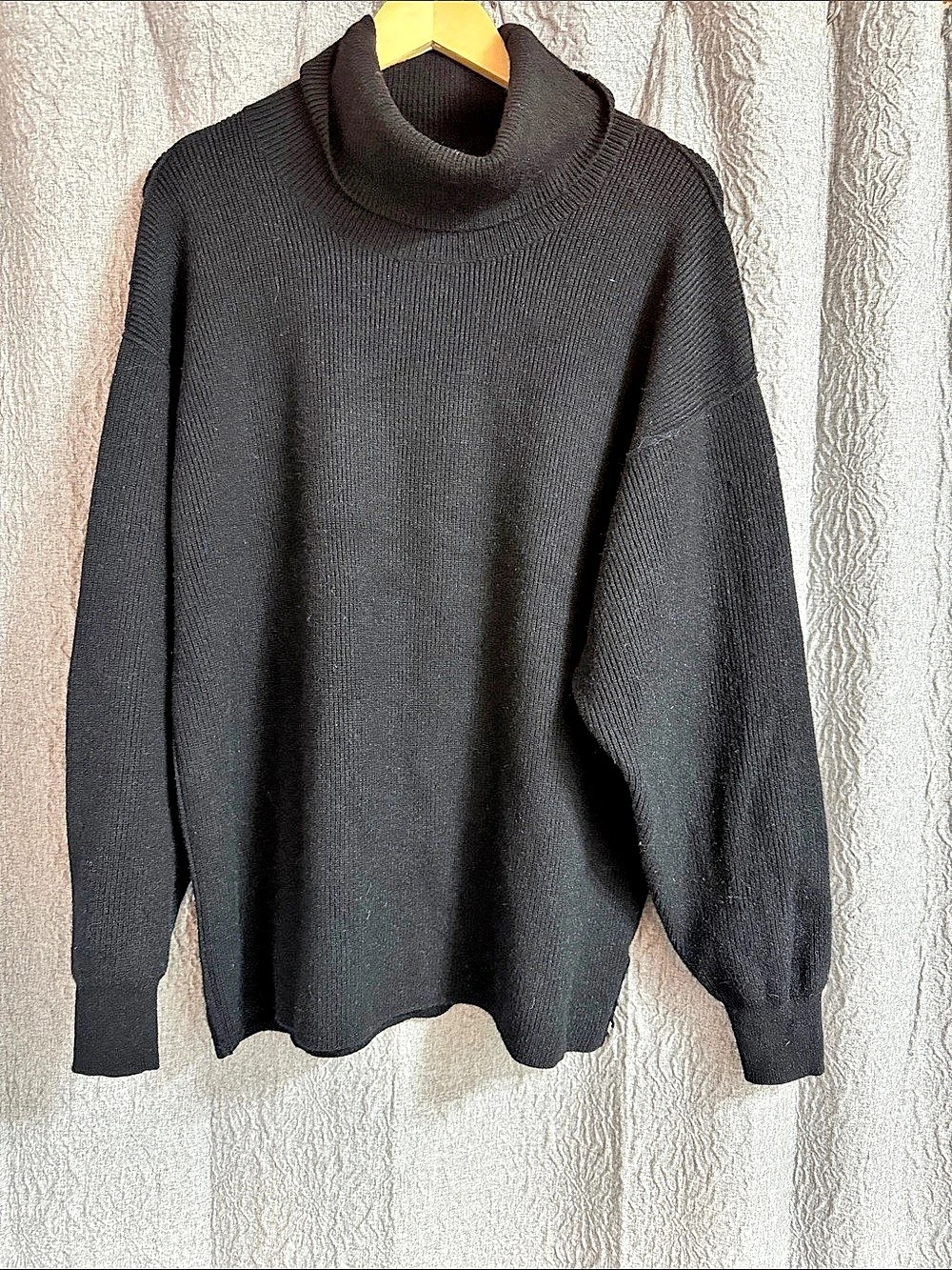 Free People Ottoman Slouchy Tunic Black Cowl Neck Medium